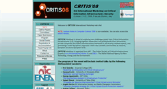 Desktop Screenshot of critis08.dia.uniroma3.it