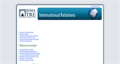 Desktop Screenshot of internationalrelations.uniroma3.it