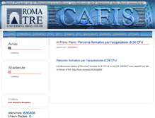Tablet Screenshot of cafis.uniroma3.it