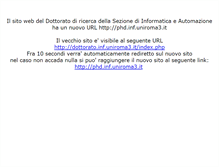 Tablet Screenshot of dottorato.dia.uniroma3.it